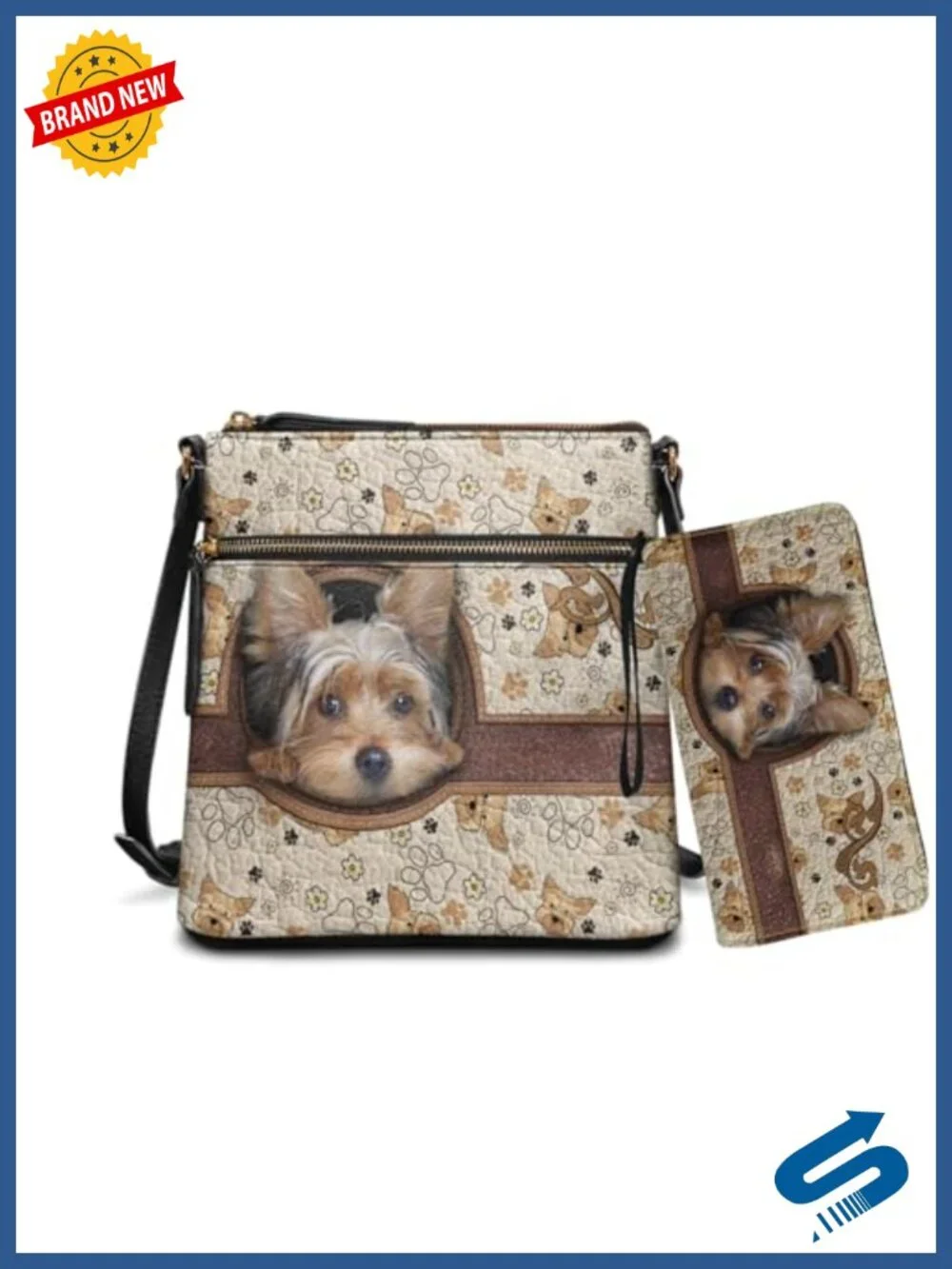 PU Leather Crossbody Bag & Wallet Set - Multifunctional Multi-Pocket Hobo Purse